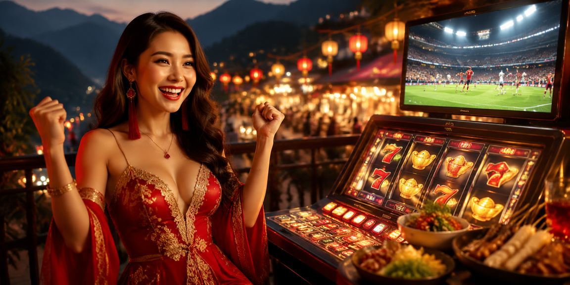 Chợ đêm Sa Pa với chủ đề slot game và không khí giải trí mùa lễ